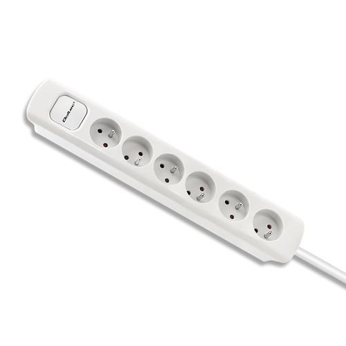 Qoltec Listwa  zasilająca | 6 gniazd | 1.8m | Biała na Arena.pl