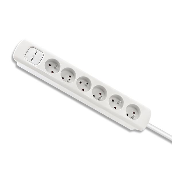 Qoltec Listwa zasilająca | 6 gniazd | 1.8m | Biała zdjęcie 10