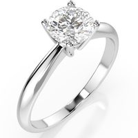 pierścionek z białego srebra 925 z diamentem (brylantem) 0,5 ct lab