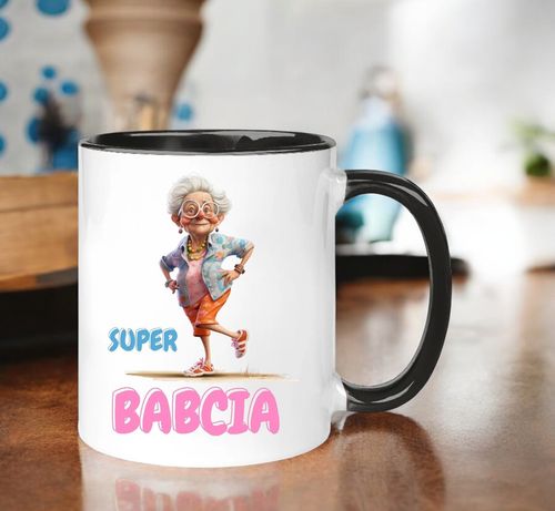 KUBEK Z NADRUKIEM ŚMIESZNY PREZENT DZIEŃ BABCI URODZINY IMIENINY BABCIA na Arena.pl