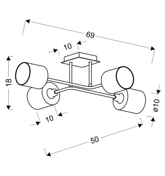 Sax ampla 4x40W E14 satyna zdjęcie 2