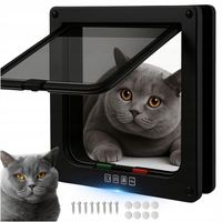 DRZWICZKI WAHADŁOWE DRZWI DLA KOTA PSA DWUSTRONNE Z KLAPKĄ SZYBKĄ XL