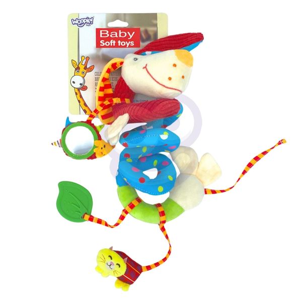 WOOPIE BABY Miękka Zawieszka Spirala do Wózka Łóżeczka Piesek Edukacyjna zdjęcie 22