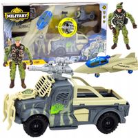 Zestaw Militarny Helikopter Auto wojskowe Myśliwiec Wojsko Żołnierz Figurki