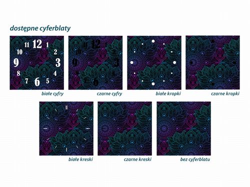 ZEGAR SZKLANY ROMB - Mandala na Arena.pl