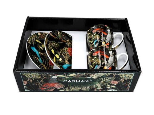 Kpl. 2 filiżanek ze spodkami - Exotic mood (CARMANI) na Arena.pl