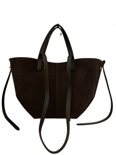 Torebka damska VERA PELLE SHOPPERKA na ramię i do ręki ZAMSZ BRĄZ na Arena.pl