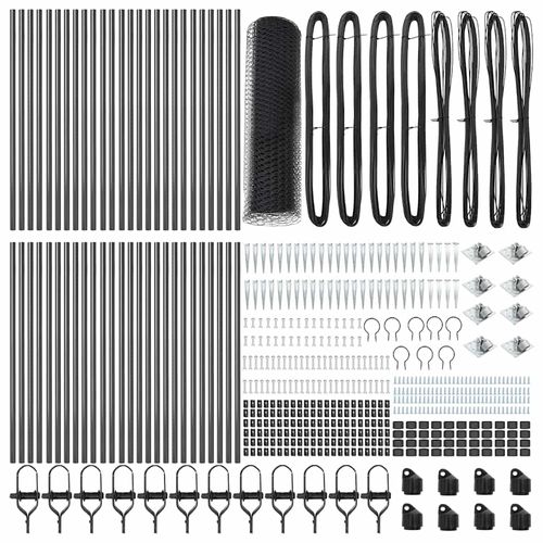 Ogrodzenie z słupkami Szary 0.6 x 100 m Stal pokryta PCV na Arena.pl