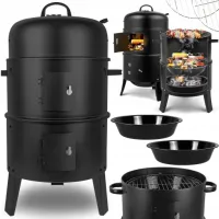 WĘDZARNIA GRILL STALOWA WĘGLOWY OGRODOWY PRZENOŚNY PALENISKO TUBA RUSZT