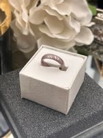 Pierścionek Blueberry ceramiczny beżowy kremowy pastelowy gładki 7/17 mm