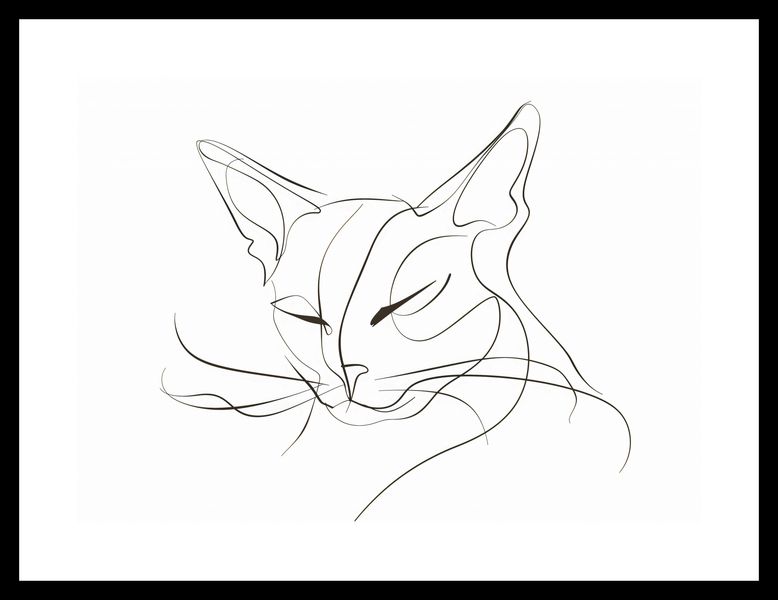 Plakat 35x25cm Linijny Kot zdjęcie 3