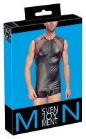 svenjoyment tank top męski czarny matowy l z zamkiem i siatką
