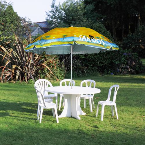 Parasol plażowy ogrodowy + stojak na Arena.pl