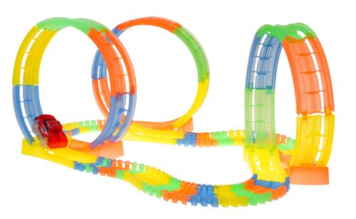 Fluorescencyjny Tor Wyścigowy Dla Dzieci 3+ Elastyczne Części 148 El. na Arena.pl