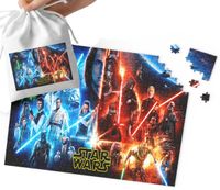 PUZZLE - STAR WARS GWIEZDNE WOJNY WZORY Z BAJEK I GIER 120el + WORECZEK