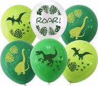 ZESTAW BALONÓW Z NADRUKIEM DINO DINOZAUR DEKORACJA URODZINOWA NA IMPREZE