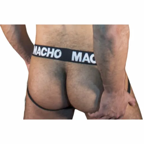 macho mx25nn jockstrap czarny l - elastyczny, połprzezroczysty na Arena.pl