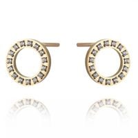 Kolczyki ze stali chirurgicznej pozłacane KST3077