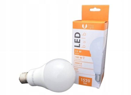Żarówka LED E27 15W CIEPŁA 1520 lm SUPER MOC W-WA na Arena.pl