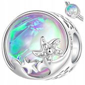 CHARMS OCEAN srebro 925 opalizujący koralik rozgwiazda morze charms pr S925