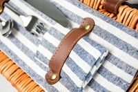 PLECIONY KOSZ PIKNIKOWY WIKLINOWY DLA 2 TERMOTORBA KOCYK IZOLACJA SZTUĆCE