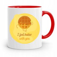 Kubek Czerwony Dla Chłopaka I Feel Butter With You Z Nadrukiem Ze Zdjęciem