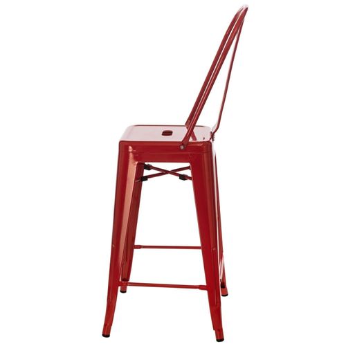 Hoker Paris Back 66cm czerwony inspirowany Tolix na Arena.pl