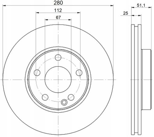 TARCZA HAM PRZOD 280X25 V MIKODA na Arena.pl