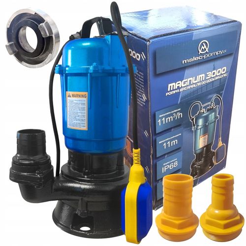 POMPA Z ROZDRABNIACZEM DO WODY BRUDNEJ ŚCIEKÓW SZAMBA PŁYWAK MAGNUM 3000 na Arena.pl