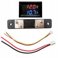 MODUŁ WOLTOMIERZ 0-100V AMPEROMIERZ 50A + BOCZNIK