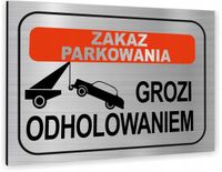 Tabliczka Znak BHP ZAKAZ PARKOWANIA nadruk uv