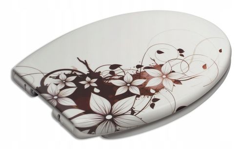 DESKA WC SEDESOWA WOLNOOPADAJĄCA TWARDY DUROPLAST NADRUK ESTIVA WENGE na Arena.pl