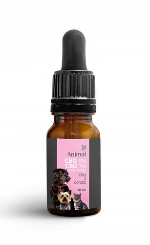 CBD 5% + CBG 1% OLEJEK KONOPNY DLA PSA PSÓW KOTA KOTÓW 30ml BROAD SPECTRUM na Arena.pl
