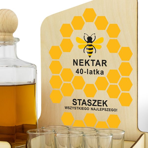 KARAFKA dla PSZCZELARZA  Z KIELISZKAMI prezent na urodziny 18 30 40 50 60 zdjęcie 2