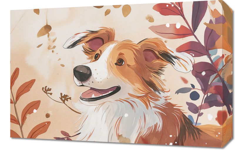 Obraz 60x40cm Collie Jesienną Porą zdjęcie 1