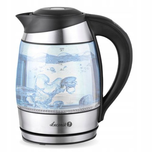 Czajnik elektryczny z regulacją temp. szklany podświetlenie LED 1,8l 2200 W na Arena.pl