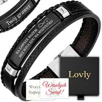 Bransoletka skórzana dla MĘŻA z GRAWEREM NA PREZENT DZIEŃ CHŁOPAKA