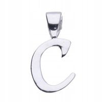 WISIOREK ZAWIESZKA SREBRNA LITERKA C GRAWER