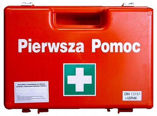 Apteczka K15 przemysłowa z wieszakiem + ustnik na Arena.pl