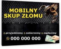 TABLICZKA REKLAMOWA szyld z dibondu nadruk 40x30 cm SKUP ZŁOMU