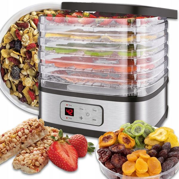 MOCNA SUSZARKA LCD DO GRZYBÓW OWOCÓW WARZYW EKO 5 SIT 240W REGULACJA ZESTAW zdjęcie 9