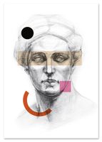 Plakat posąg grecki elementy gemetria 50x70 cm