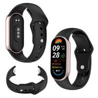 Pasek do Xiaomi Mi Band 8 9 10 silikon czarny mocny opaska na zegarek watch