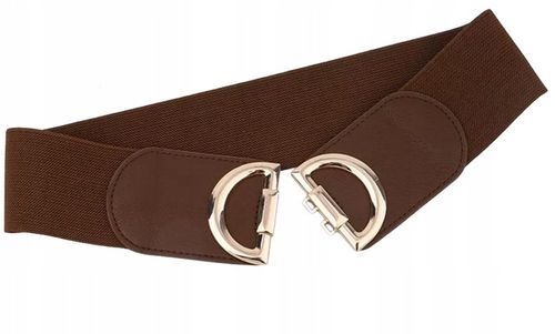 PASEK DAMSKI BRĄZOWY GUMA ELASTYCZNY 105-150 CM DO SUKIENKI MARYNARKI na Arena.pl