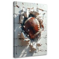 Obraz do pokoju nastolatka dziecka, Piłka do rugby przebijająca