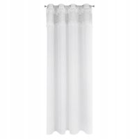 Firana gotowa na przelotkach DAPHNE 140x250 Eurofirany biała/srebrna