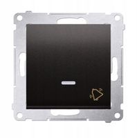 Simon54 Łącznik "dzwonek" z podświetleniem LED DD1L.01/49 czarny mat