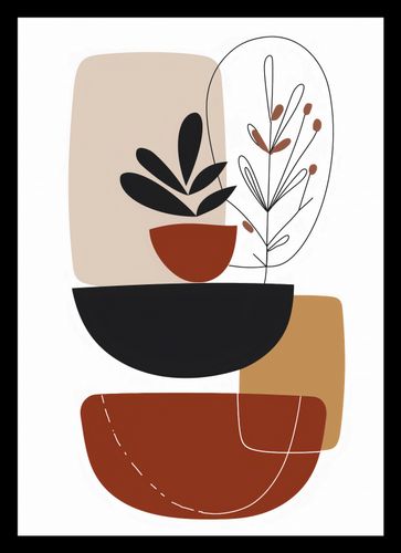 Plakat 21x29,7cm Botaniczna Abstrakcja na Arena.pl