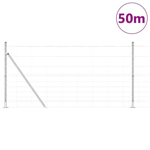 Ogrodzenie pastwiskowe Srebrny 50 x 1.2 m Stal galwanizowana na Arena.pl