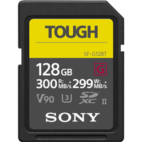 Sony SF-G series TOUGH | Karta pamięci flash | 128 GB | Karta pamięci SDXC UHS-II | Klasa prędkości wideo V90 / UHS-II U3 / Class10